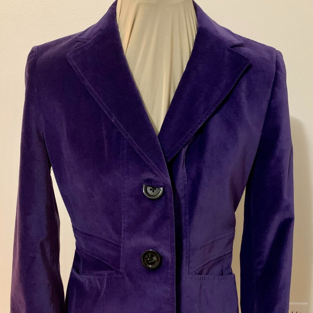 Anne Klein Purple Velvet Blazer